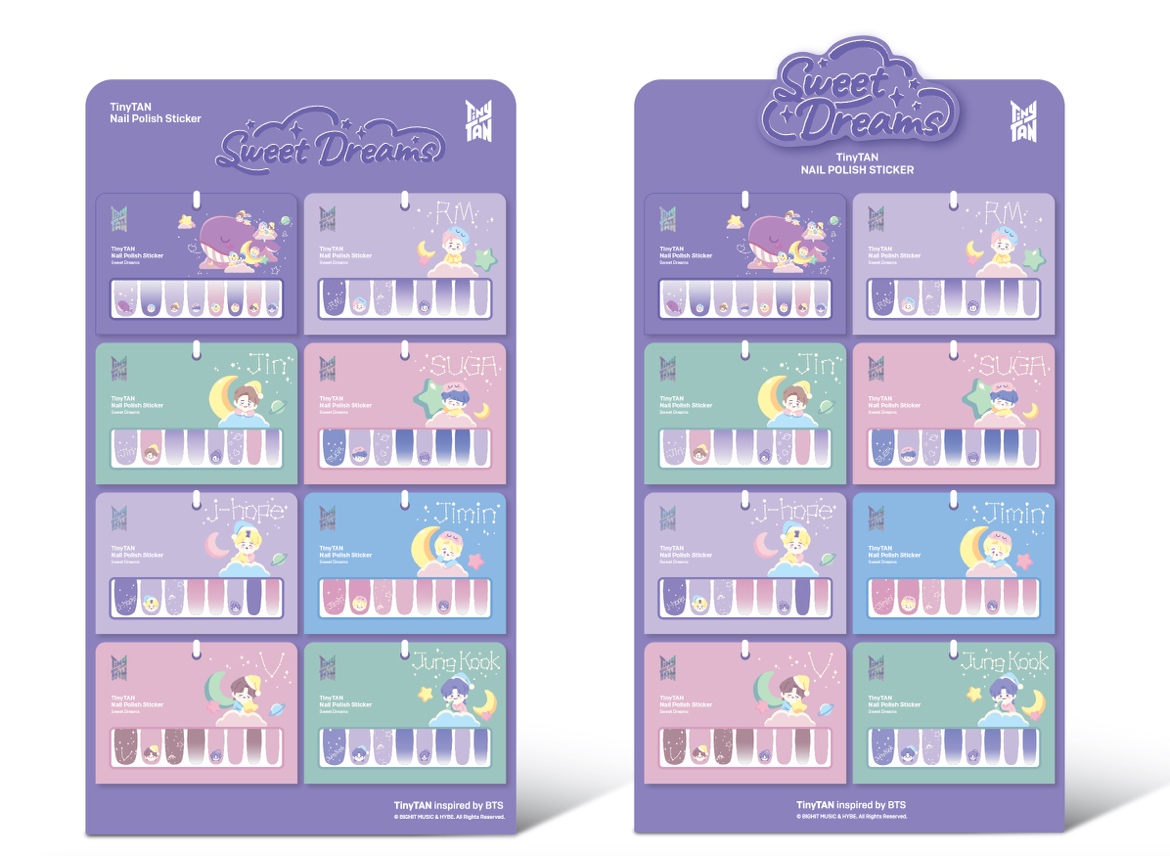 Sweet Dreams TinyTAN Nail Polish Sticker &amp; KPOP (BTS) Merch