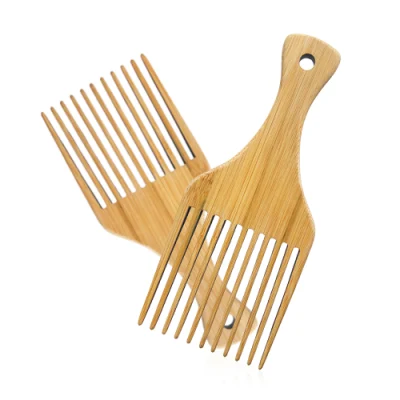 Top-Rated Natural Bamboo Eco-Friendly Wide Tooth Afro Hair Pick Beard Comb