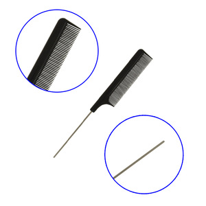Top Sale Salon Professional Quality Plastic and Metal Pin Tail Combs