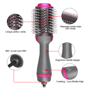ULELAY Cepillo electricocepillo Electric Comb One Step 3 in 1 design Hair Dryer Volumizer Hair Straightener Brush Hot Air Brush