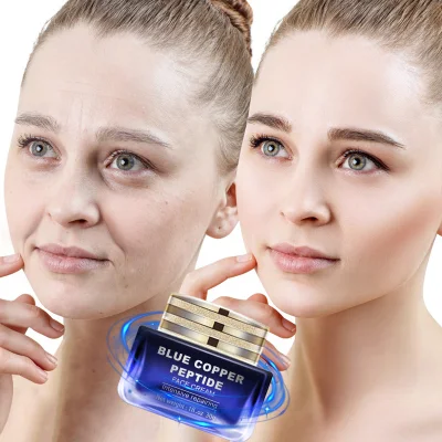 Wholesale Blue Copper Peptide Face Cream Repairing Damaged Skin Moisturizing Face Cream