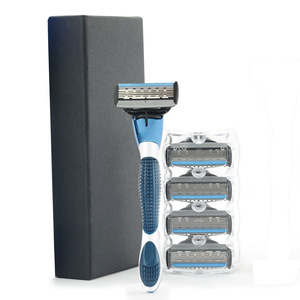 Wholesale OEM Men 5 Blade Shaving Safety Razor With Free Blades