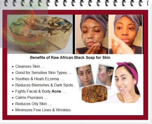 500ml Raw African Black Soap