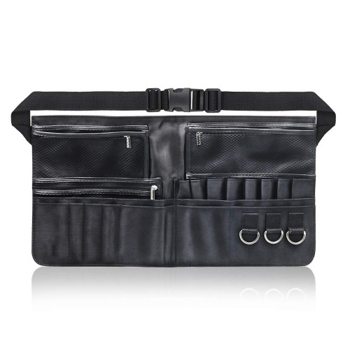 Wholesale Makeup Artist Brush Belt Kit | Multi-Pocket PU Leather Waist Bag with Brushes