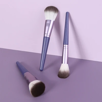 11PCS Purple Makeup Brushes Set Private Label Powder Foundation Eye Shadow Eyebrow Foundation Brush