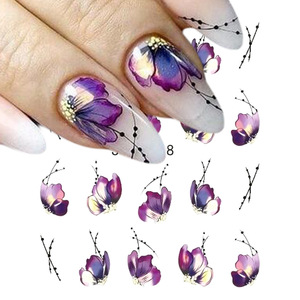 1pcs Nail Sticker Butterfly Flower Water Transfer Decal Sliders for Nail Art Decoration Tattoo Manicure Wraps Tools