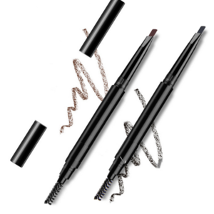 2019 high quality 2in1 automatic eyebrow pencil eye brow pencil with brush eye brow makeup ODM/OEM Cosmetics manufacturer