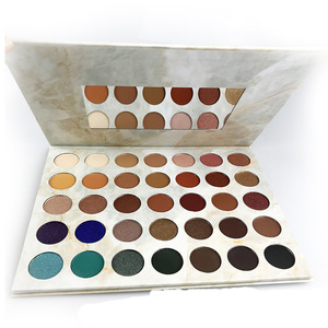 35 Colors Gold Eye Shadow Palette Individual Compact Custom Eyeshadow Packaging