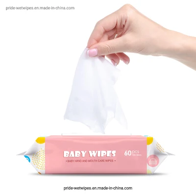 60CT Sensitive Non-Woven Baby Waterwipes Baby Wipes Babies