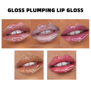 A339 highquality private label lip plumping gloss wholesale clear lipgloss with glitter base liquid pigments for lip gloss