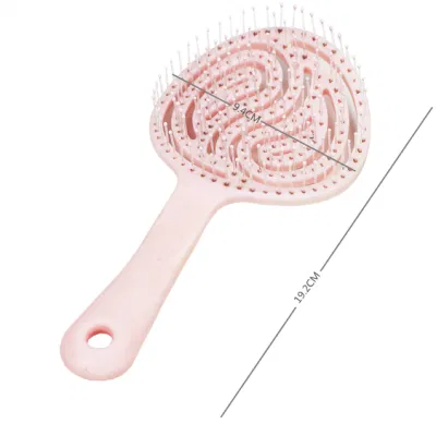 ABS Round Head Wet and Dry Curved Vent Paddle Detangle Hair Brush