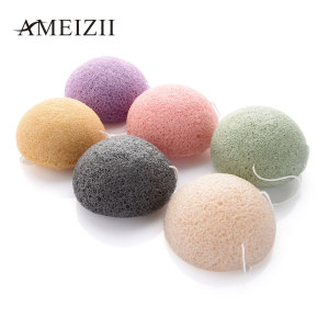 AMEIZII Wholesale Konjac Sponge Powder Puff Make Up Sponges Accessory Foundation Belleza Facial Powder Cosmetic Puff