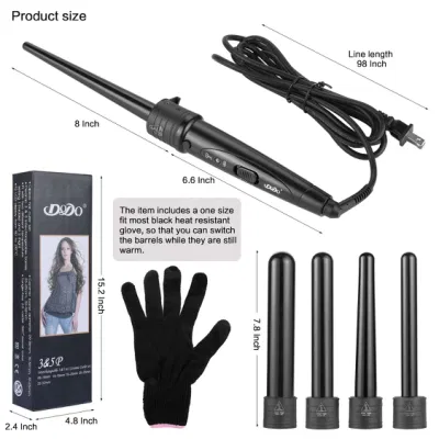 Barrels LCD 5 in 1 Hair Curling Iron Ceramic Roller