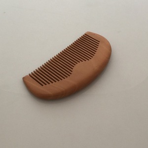 custom logo wooden moustache beard comb
