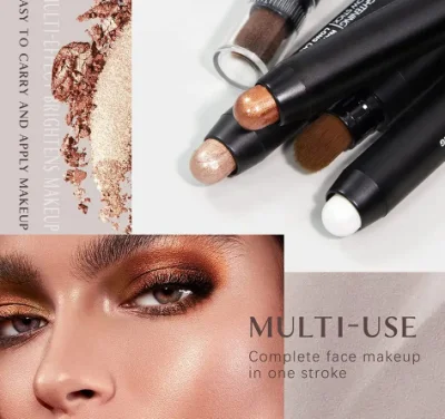 Hot Sale Eyeshadow Pencil Matte Eye Shadow Custom Pearl Double Head Eyes Shadow with Brush