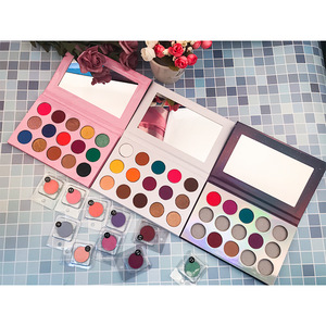 Hot wholesale cosmetic 15 color eyeshadow palette liquid high pigment private label eye shadow