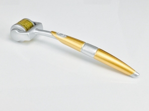 Medical Grade ZGTS Derma Roller Golden Handle Microneedle Derma Roller Titanium 192 Micro Needle Roller