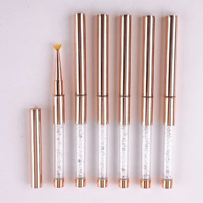 Nail Gel Polish Painting Rose Gold Nail Art Brushes