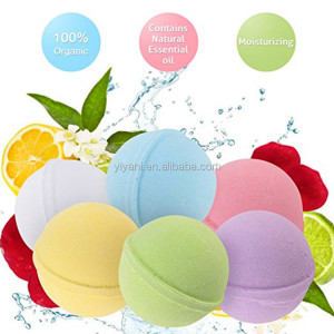Natural fragrance bath bombs with toys ball shape fizzy bath bomb with gift ring inside