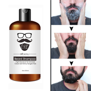 Private label 200ml Easy cleaning organic natural argan oil beard shampoo for mens beard wash