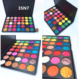 Private Label Make Up Cosmetics OEM  brand wholesale makeup Pressed Glitter 35 colors Eyeshadow