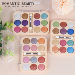 Romantic Beauty Makeup Eyeshadow Palette Cosmetics Makeup Products Glitter Waterproof And Long Lasting Eyeshadow Custom brand