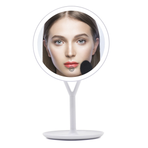 Round cosmetic mirrors Selfie vanity led makeup mirror with lights