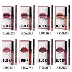 Top sale high quality moist 2pcs lip liner lipgloss set single brand name liquid matte waterproof lip gloss