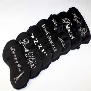 Wholesale Embroidery Travel Eye Cover Sleeping Silk Eye Mask