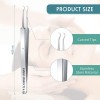 Blackhead Removal Tweezer Acne Blemish Stainless Steel Blemish Extractor Tool Acne Whitehead Pimple Bend Curved Tweezer (Sliver)