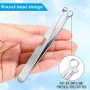 6 Pcs Stainless Steel Tweezers Set Eyebrows Tweezers Plucker Ingrown Hairs Nose Hair Trimming Tweezers Tip and Pointed