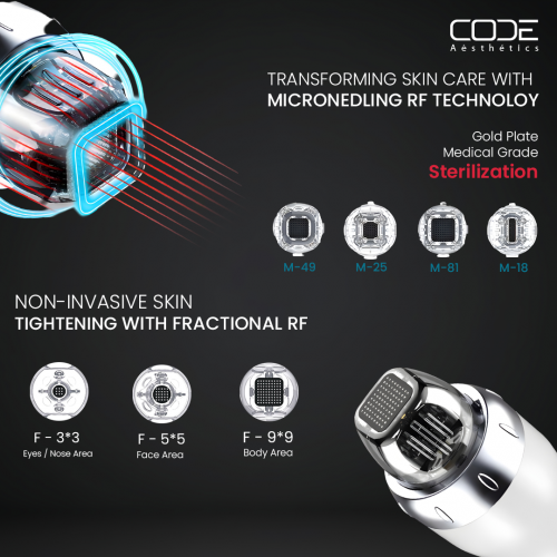 Nodd Pro V RF Microneedling Machine Fractional Radio Frequency | Skin Rejuvenation Acne Scar Removal Device | Adjustable Needle Depth