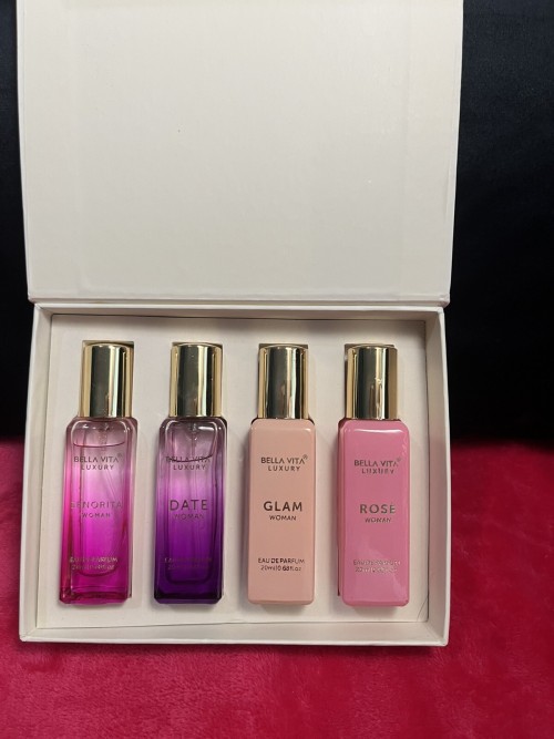 Bella Vita Organic Perfume Set for Women 4 Perfumes for Women Long Lasting Women's Perfume Sample
