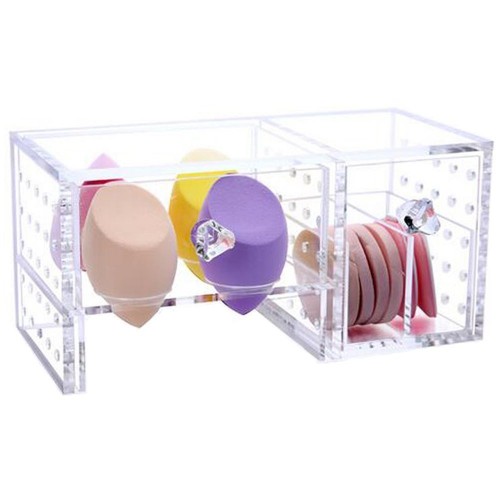 New Design Makeup Sponge Holder Packaging Acrylic Beauty Sponge Plastic Holder