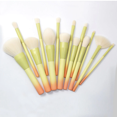 Pro Gradient Color 14pcs Makeup Brushes Set Soft Cosmetic Powder Blending Foundation Eyeshadow Blush Brush Kit Make Up Tools