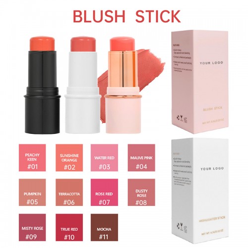 Blush is mostly used as blush cream or customized blush sticks
