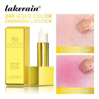 Lakerain Gold Foil Color Changing Mineral Lip Balm Wholesale Moisturizing Hydrating Lip Care Private Label Custom Logo Low MOQ