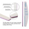 Nail File Professional Double Sided Nail Files with Extension Nail Measurement Scales