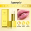Lakerain Gold Foil Color Changing Mineral Lip Balm Wholesale Moisturizing Hydrating Lip Care Private Label Custom Logo Low MOQ