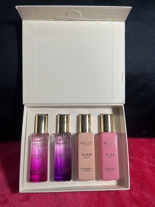 Bella Vita Organic Perfume Set for Women 4 Perfumes for Women Long Lasting Women's Perfume Sample