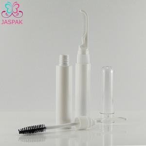 10ml Plastic White Black Round Mascara Tube With Comb Brush