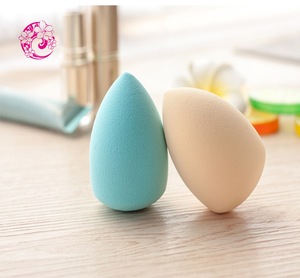 2017 hot Sell Colorful Water Droplets Shape Cosmetic Powder Foundation Sponge Puff makeup sponge