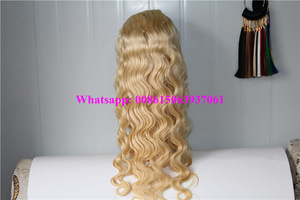 24inch Brazilian Virgin Hair body wave 613# blonde full lace wig