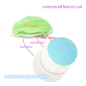 bamboo mom breastfeeding cloth nursing pads,washable 12cm PUL fabric breast pads wholesale waterproof bamboo pads