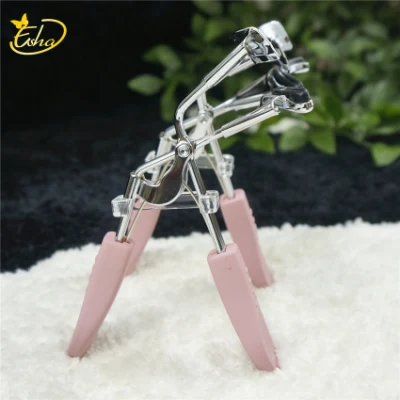 Beauty Mini Girls False Partial Make-up Tools Clip Pink Rubber Handle Eyelash Curlers