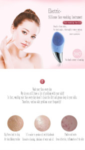 Bigsmile USB Facial Cleansing Brush Silicone Face Massager Cleansing Brush Electric Small Facial Brush Cleanser