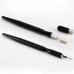 Black Single Head Eyebrow Microblading Tool Handle Pen Cosmetic Tattoo Permanent Makeup Tattoo Gun For Brow Lip Eyeliner