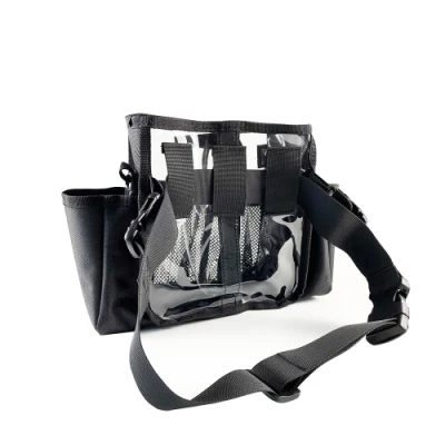 Clear PVC Makeup Artist Waist Bag with Adjustable Waist and Shoulder Strap