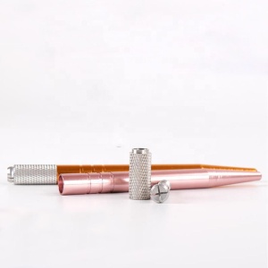 D Wholesale Private Label Pink Gold Silver Single Sided Eyebrow Microblading Pen Manual Hand Tool Pen Permanent Makeup Supplies