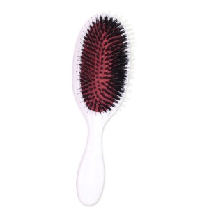 Factory hot sale boar bristle hair brush plastic handle custom logo hair brush